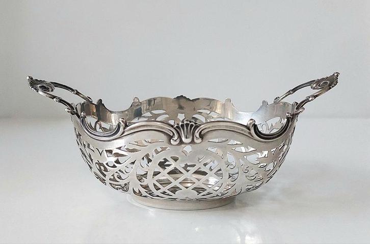 Zilveren Bonbonschaal gekeurd Voorschoten, Antiek en Kunst, Antiek | Goud en Zilver, Zilver, Verzenden