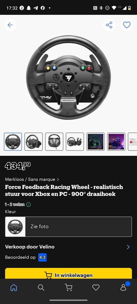 Thrustmaster TMX Force Feedback set, Spelcomputers en Games, Spelcomputers | Overige, Zo goed als nieuw, Ophalen of Verzenden