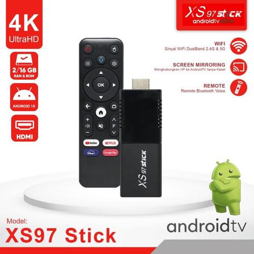 (Iptv) Android tv stick xs97, Audio, Tv en Foto, Mediaspelers, Nieuw, Minder dan 500 GB, HDMI, Ophalen of Verzenden