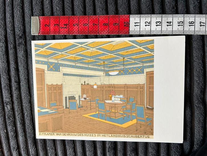 780. Kaart interior St.Hubertus architect H.P. Berlage, Verzamelen, Ansichtkaarten | Themakaarten, Ongelopen, Ophalen of Verzenden