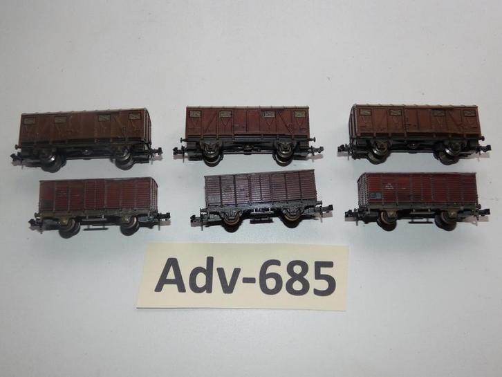 Adv-685 N Spoor Gesloten Goederenwagons diverse merken, Hobby en Vrije tijd, Modeltreinen | N-Spoor, Gebruikt, Wagon, Gelijkstroom