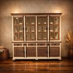 Louvre wit landelijke buffetkast xxl vitrinekast winkelkast, 200 cm of meer, Ophalen of Verzenden, Zo goed als nieuw, 5051CM