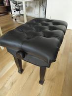 Piano bench like new - Black leather - Adjustable, Ophalen, Zo goed als nieuw, Zwart, Overige typen