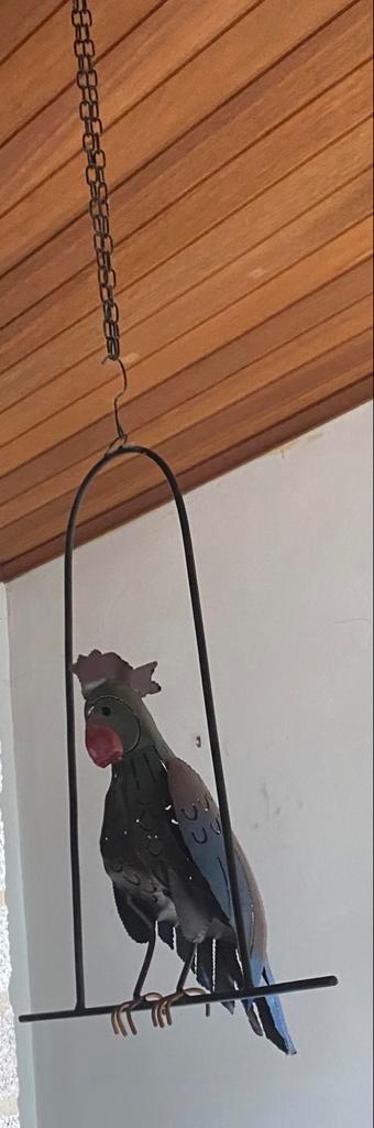 Leuke ijzeren/ metalen papegaai, Huis en Inrichting, Woonaccessoires | Kandelaars en Kaarsen, Zo goed als nieuw, Minder dan 25 cm