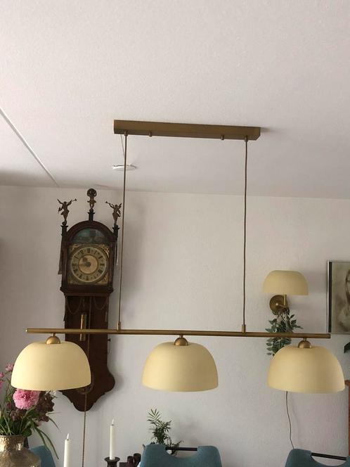 Lampenset eetkamerlamp schemerlampen, Huis en Inrichting, Lampen | Hanglampen, Gebruikt, Minder dan 50 cm, Glas, Metaal, Ophalen