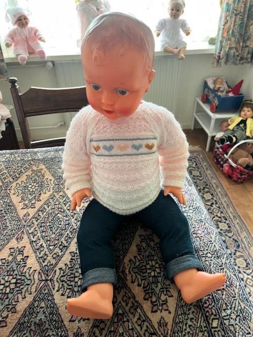 MOOIE OUDE BABYPOP  70 CM GROOT, Antiek en Kunst, Antiek | Speelgoed, Ophalen of Verzenden
