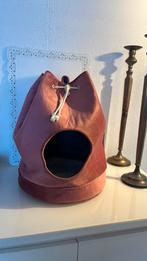 Zachte katten tipi / kattenhuis – roze velvet stof fluweel, Ophalen, Zo goed als nieuw