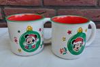 2 Disney kerst mokken van Mickey & Minnie Mouse., Ophalen of Verzenden, Mickey Mouse, Nieuw, Servies
