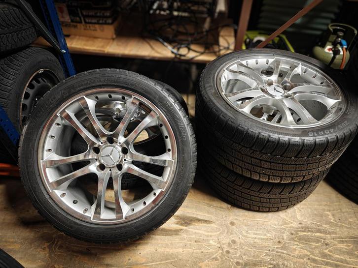 AMG Mercedes CLS55 Velgen, Auto-onderdelen, Banden en Velgen, Velg(en), Winterbanden, 18 inch, 255 mm, Personenwagen, Gebruikt