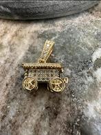 14k Gouden Woonwagen hanger, Ophalen of Verzenden, Zo goed als nieuw, Goud