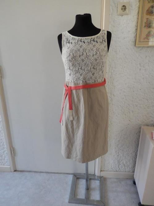 Cane&Cane jurk mt36 crème/zandkleur kant gevoerd katoen nieu, Kleding | Dames, Jurken, Nieuw, Maat 38/40 (M), Beige, Boven de knie