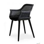 4 x Prachtige zwarte Marcel Wanders Cyborg stoelen webbing, Twee, Zwart, Ophalen of Verzenden, Zo goed als nieuw