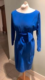 LaDress Carla M kobalt zgan jurk travelstof met sash, Maat 38/40 (M), Blauw, Ophalen of Verzenden, Zo goed als nieuw