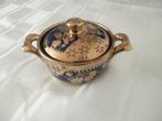 Yaran porselein schaaltje pannetje goud kobalt blauw, Antiek en Kunst, Ophalen of Verzenden