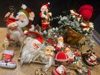 Set antieke vintage kerst ballen kerstman hangers set oud, Diversen, Kerst, Ophalen of Verzenden