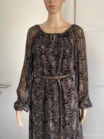 H906 Moliin Copenhagen maat S/M=36/38 lange jurk zwart/beige, Kleding | Dames, Jurken, Moliin Copenhagen, Zwart, Ophalen of Verzenden