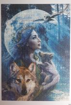 Ravensburger puzzel 1000 stukjes Vrouw met Wolven, Ophalen of Verzenden, 500 t/m 1500 stukjes, Zo goed als nieuw, Legpuzzel