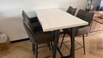 Eettafel de Bommel Wit/Zwart 125x70x93, Ophalen, Gebruikt, 100 tot 150 cm, 50 tot 100 cm