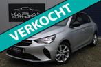 Opel Corsa 1.2 Elegance LED 101PK Navi Lane CarPlay Garantie, Voorwielaandrijving, Gebruikt, Zwart, Leder en Stof