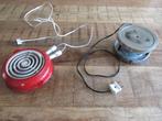 2 Vintage Retro warmhoudplaat bakeliet Gloeispiraal jaren 60, Ophalen of Verzenden