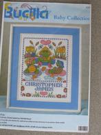 borduurpatroon geboorte geboortetegel Bucilla kikkers, Ophalen of Verzenden, Zo goed als nieuw, Handborduren, Patroon