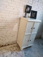 Oud grammofoon kastje smal kastje off white eiken vintage, Ophalen of Verzenden