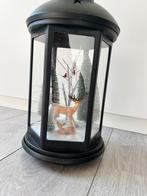 Kerst lantaarn met hertje en verlichting, Diversen, Kerst, Ophalen of Verzenden, Zo goed als nieuw