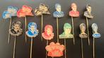 * Set originele metalen pins 1965 Nederlandse artiesten, Ophalen of Verzenden, Zo goed als nieuw