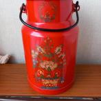 Vintage melkbus beschilderd, Overige kleuren, Ophalen of Verzenden, Minder dan 50 cm, Glas