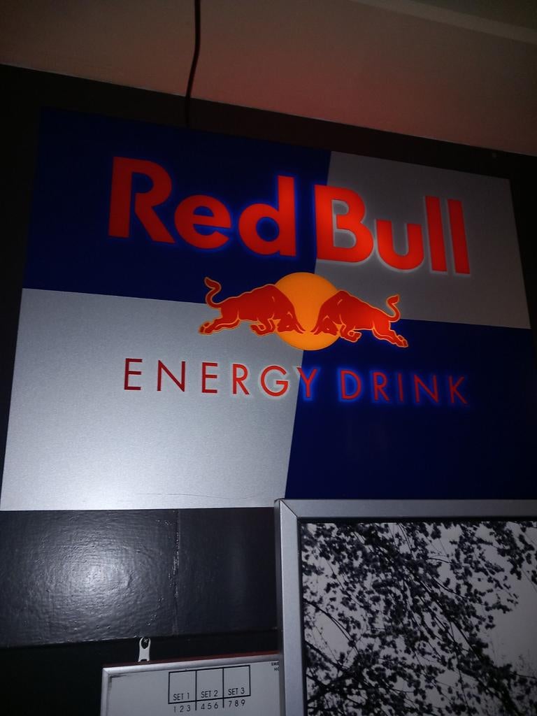 Red Bull Reclamebord / Lichtbak, Ophalen of Verzenden, Gebruikt, Lichtbak of (neon) lamp