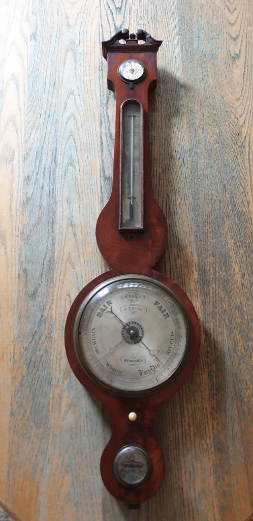 Antieke 19de -eeuws A.Tacchi Bedford barometer., Audio, Tv en Foto, Weerstations en Barometers, Gebruikt, Barometer, Ophalen of Verzenden