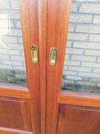 Merantie schuifdeuren incl rails en architraven 218x186br, Antiek en Kunst, Ophalen