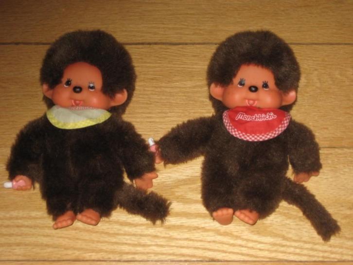 Monchichi aapjes Sekiguchi, Kinderen en Baby's, Speelgoed | Poppen, Gebruikt, Babypop, Ophalen of Verzenden