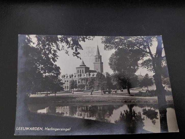 Leeuwarden, Harlingersingel, fotokaart, gelopen, 1962., Verzamelen, Ansichtkaarten | Nederland, Gelopen, Friesland, 1960 tot 1980