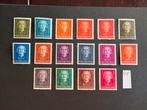 1949-1951 Kon Juliana en face NVPH nr 518-533 postfris, Postzegels en Munten, Postzegels | Nederland, Verzenden, Na 1940, Postfris