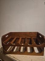Vintage handgemaakt houten wijnrek 10 flessen, Huis en Inrichting, Woonaccessoires | Wijnrekken, Ophalen of Verzenden, Hout, Minder dan 50 cm