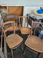 4 cafe stoeltjes.  (alleen ophalen), Ophalen of Verzenden, Gebruikt, Bruin, Vier