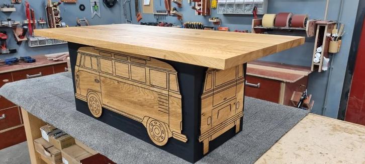 Handgemaakte Salontafel T1 nu showroom model 50% korting, Huis en Inrichting, Tafels | Salontafels, Nieuw, Minder dan 50 cm, 50 tot 100 cm