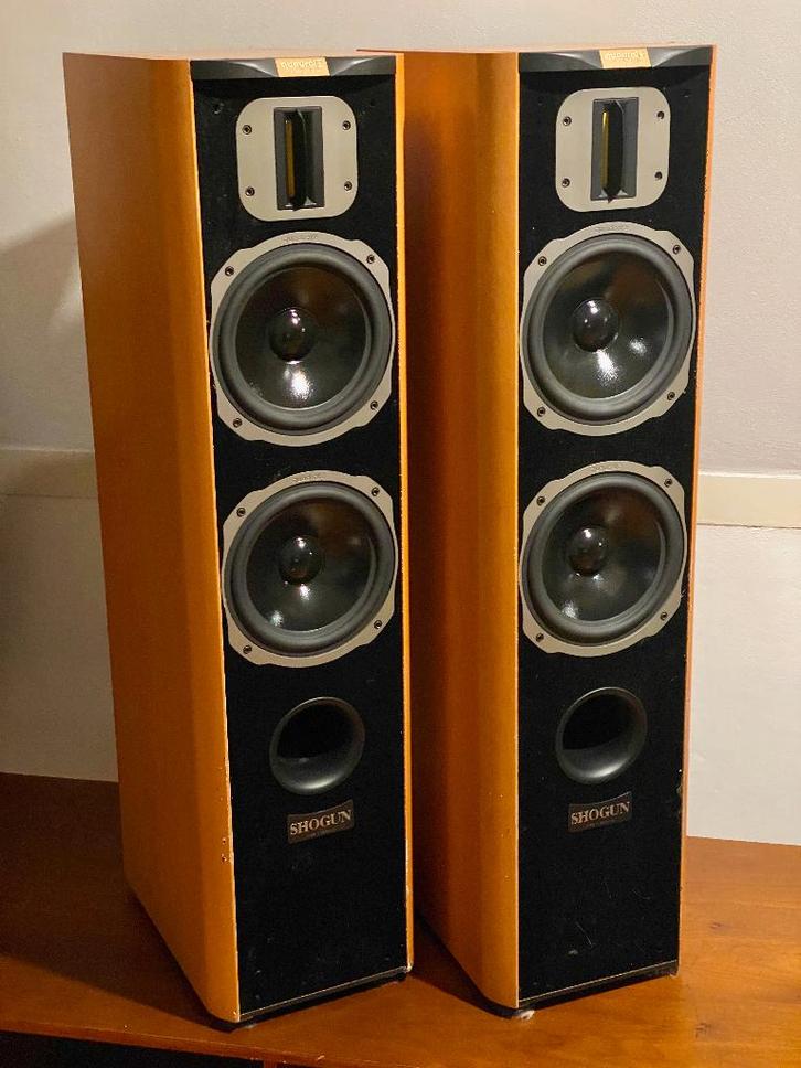 Quadral Shogun Pure Phonologue Gold Luidsprekers, Audio, Tv en Foto, Luidsprekers, Gebruikt, Front, Rear of Stereo speakers, 120 watt of meer