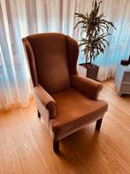 Engelse Stoffen Fauteuil - Klassiek Comfort, Huis en Inrichting, Fauteuils, Ophalen, Gebruikt, Hout, 75 tot 100 cm