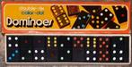 Vintage Dominoes color-dot. double.six., Hobby en Vrije tijd, Gezelschapsspellen | Bordspellen, Gebruikt, Ophalen of Verzenden