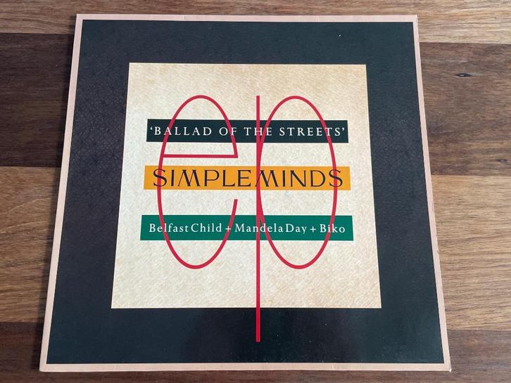 Vinyl Maxisingle Simple Minds Ballad Of The Streets EP EU, Cd's en Dvd's, Vinyl | Pop, Gebruikt, 1980 tot 2000, 12 inch, Ophalen of Verzenden