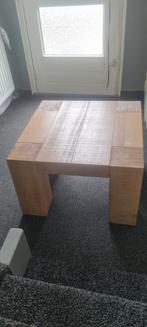 Massief eiken salontafel van goossens van de quint serie, Ophalen, 100 tot 150 cm, 50 tot 100 cm, Zo goed als nieuw