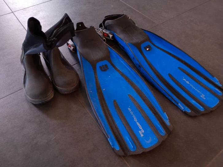 Duikvinnen Avanti Quattro ABS + Duikschoenen maat 41, Watersport en Boten, Duiken, Gebruikt, Zwem- of Duikvliezen, Ophalen