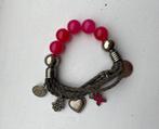 Armband pink ribbon, Sieraden, Tassen en Uiterlijk, Armbanden, Ophalen of Verzenden, Roze, Zo goed als nieuw