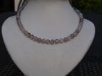 ketting van  round natural dragon veins agaat, Ophalen of Verzenden, Nieuw, Steen of Mineraal
