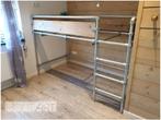 Bed / halfhoogslaper steigerhout steigerbuis NIEUW, 85 tot 100 cm, Hoogslaper of Stapelbed, Info@hout-art.nl, Nieuw