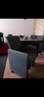 Verrijdbare eetkamerstoelen, Huis en Inrichting, Stoelen, Ophalen, Grijs, Vier