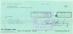 Gesigneerde Bankcheque van SUSAN STRASBERG, Verzenden, Gebruikt, Film, Overige typen