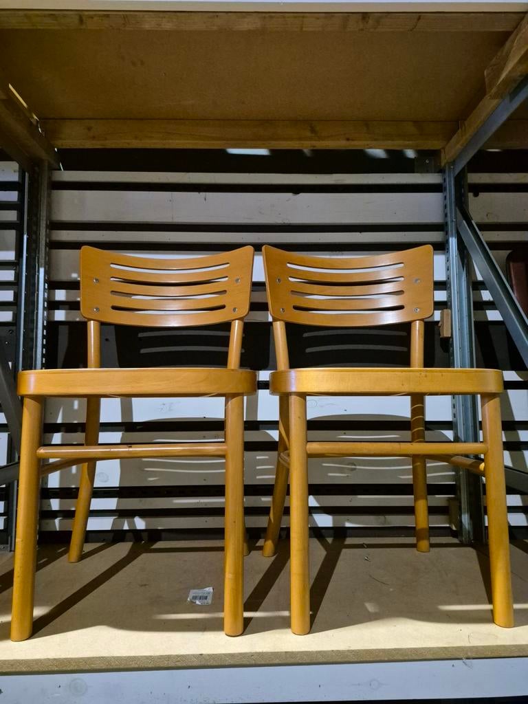 Set 4 vintage Ikea Balser plywood stoelen, Ophalen, Vintage, Zo goed als nieuw, Vier